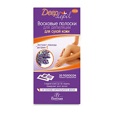 Купить Флоресан Deep Depil Восковые полоски для депиляции сухой кожи с лавандой 20 шт цена