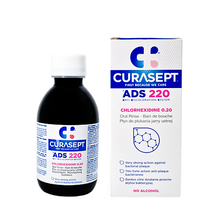 Curasept ADS 220 Mouthwash Ополаскиватель хлоргексидин диглюконат 0,20% 200 мл 1 шт