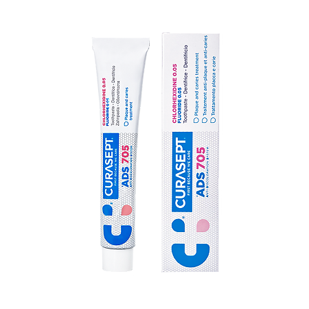 Curasept ADS 705 Зубная паста гелеобразная хлоргексидин диглюконат 0,05% 75 мл 1 шт