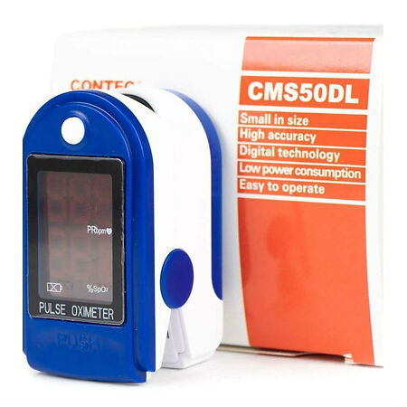 Пульсоксиметр Contec CMS50DL напалечный с принадлежностями 1 шт