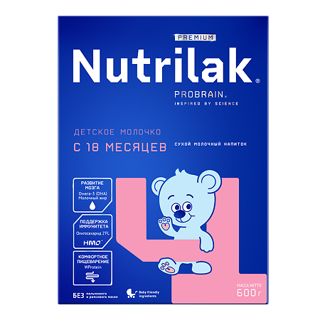 Nutrilak Premium 4 Детское молочко сухой молочный напиток с 18 мес 600 г 1 шт