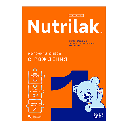 Nutrilak 1 Смесь сухая молочная адаптированная 0-6 мес. 600 г 1 шт