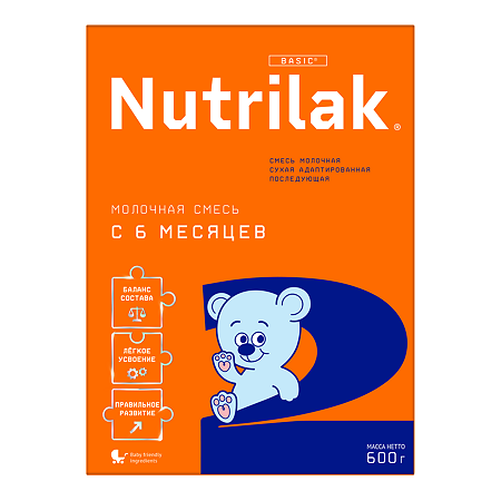 Nutrilak 2 Смесь сухая молочная адаптированная 6-12 мес. 600 г 1 шт