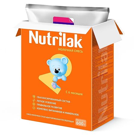 Nutrilak 2 Смесь сухая молочная адаптированная 6-12 мес. 600 г 1 шт