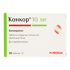 Купить Конкор таблетки покрыт.плен.об. 10 мг 30 шт цена
