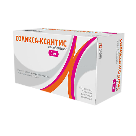 Изображение товара Соликса-Ксантис таблетки покрыт.плен.об. 5 мг 60 шт