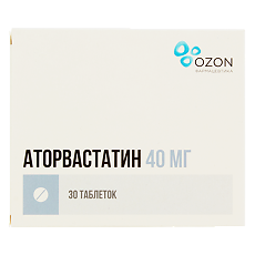 Купить Аторвастатин таблетки покрыт.плен.об. 40 мг 30 шт цена