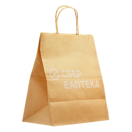 Пакет Крафт 28х24х14 с кручеными ручками 1 шт.