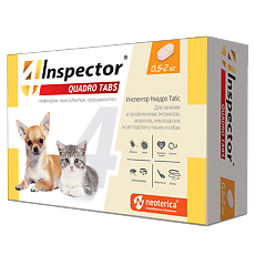 Купить Inspector Quadro для кошек и собак 0,5-2 кг таблетки 4 шт цена