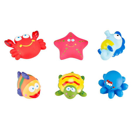 Изображение товара Набор игрушек для ванной Морские обитатели яркие плавающие безопасные для детей