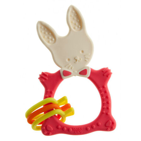 ROXY-KIDS Прорезыватель универсальный Bunny цвет коралловый, 1 шт