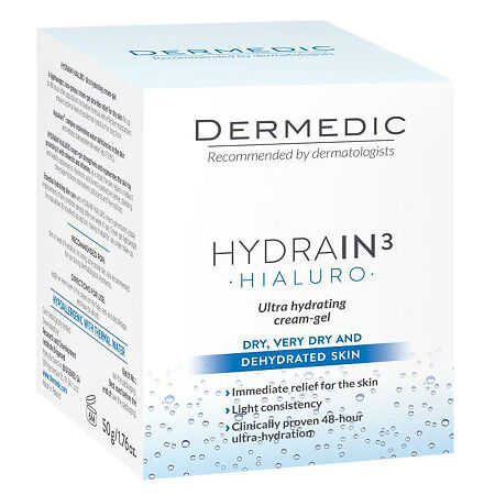 Изображение товара Dermedic Hydrain3 Hialuro Ультра увлажняющий крем-гель для лица 50 г