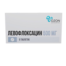 Изображение товара Левофлоксацин таблетки покрыт.плен.об. 500 мг 5 шт