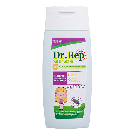 Доктор Реп Средство педикулицидное Мирролла перметрин ФОРА+ шампунь 100 мл 1 шт