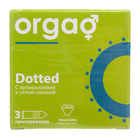 Orgao Презервативы с пупырышками прозрачные 52 мм 3 шт