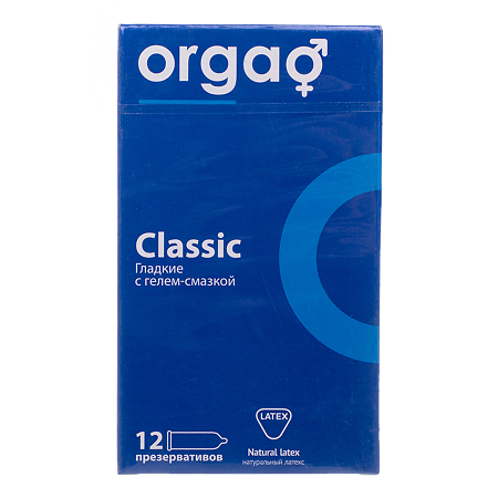 Orgao Презервативы гладкие прозрачные 52 мм 12 шт