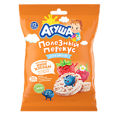Купить Агуша Полезный Перекус Мини Хлебцы рисовые Ягоды с 12 мес 30 г 1 шт цена