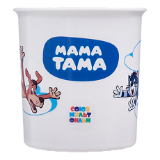 Купить МАМА ТАМА Кружка пластиковая с ручкой 6 мес.+ белая 200 мл 1 шт цена