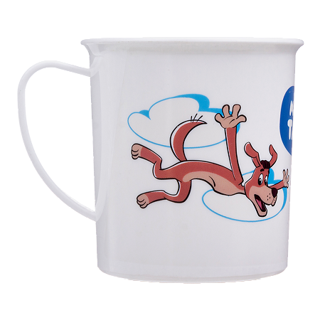 МАМА ТАМА Кружка пластиковая с ручкой 6 мес.+ белая 200 мл 1 шт