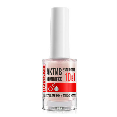 Изображение товара Люкс Визаж (Lux Vizage) Укрепитель Актив-комплекс 10 в1 для ослабленных и тонких ногтей 1 шт