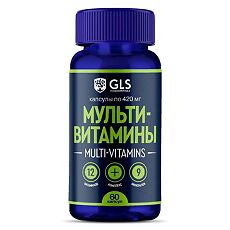 Купить Мультивитамины GLS 12+9 капсулы по 420 мг 60 шт цена