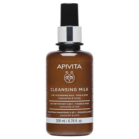 Apivita Молочко для лица и глаз 3 в 1 Cleansing Milk For Face & Eyes очищающее 200 мл 1 шт