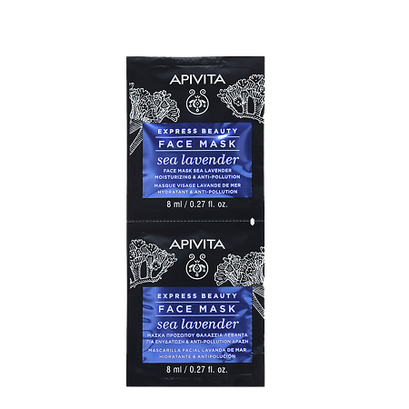 Apivita Express Beauty Маска для лица Sea Lavender Морская Лаванда саше 8 мл 2 шт