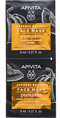 Купить Apivita Express Beauty Маска для лица Pumpkin Тыква саше 8 мл 2 шт цена