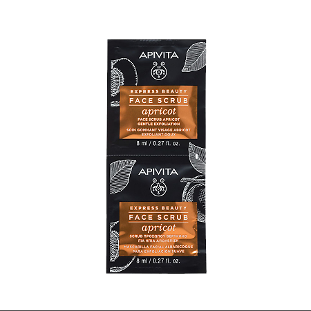 Apivita Express Beauty Скраб-эксфолиант для лица Apricot саше 8 мл 2 шт