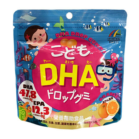 Изображение товара Юнимат/Unimat Riken Мармеладки с Омега-3 для детей вкус апельсина массой 911 мг 90 шт