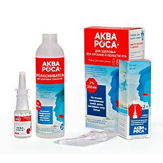 Купить АкваРоса+ Набор гипертонический р-р 2% Спрей  + Ополаскиватель  + насадка 1 уп цена
