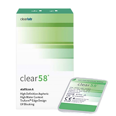 Изображение товара Контактные линзы Clear 58 R8.7 r8.7 на месяц +0,50 6 шт.