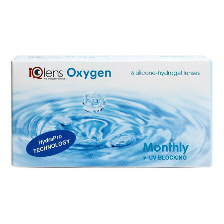 Контактные линзы IQlens Oxygen R8.6 на месяц  -4,00 6 шт.
