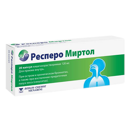 Респеро Миртол капсулы кишечнорастворимые 120 мг 20 шт