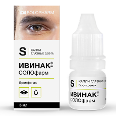 Купить Ивинак-СОЛОфарм капли глазные 0,09 % 5 мл 1 шт цена