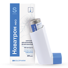 Купить Новатрон нео аэрозоль для ингаляций дозированный 100 мкг/доза 200 доз 1 шт цена