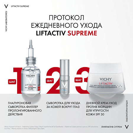 Vichy Liftactiv Supreme Крем-уход дневной против морщин для упругости кожи SPF30+ 50 мл