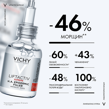 Vichy Liftactiv Supreme Сыворотка-филлер для лица H.A Epidermic Filler 30 мл 1 шт