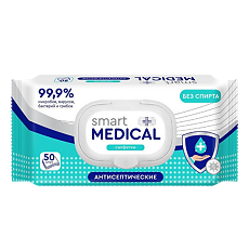 Купить Smart Medical Салфетки антисептические с клапаном 50 шт цена