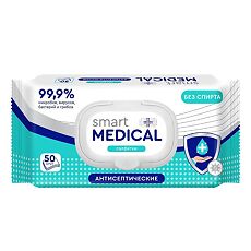 Купить Smart Medical Салфетки антисептические с клапаном 50 шт цена