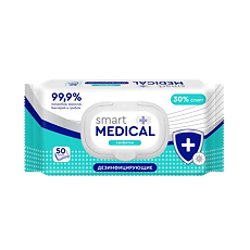 Изображение товара Smart Medical Салфетки дезинфицирующие с клапаном 50 шт