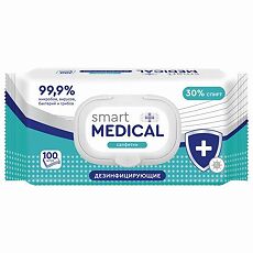 Купить Smart Medical Салфетки дезинфицирующие с клапаном 100 шт цена