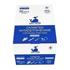 Купить White Whale Салфетка антисептическая спиртовая стерильная 60мм х 60мм 100 шт цена