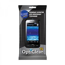 Купить Opti Clean Салфетки влажные для мобильных телефонов 15 шт цена