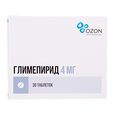 Изображение товара Глимепирид таблетки 4 мг 30 шт