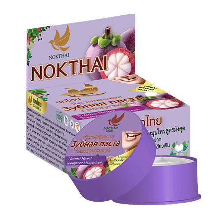 NOKTHAI Растительная зубная паста с мангустином 25 г 1 шт