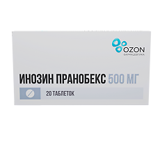 Изображение товара Инозин Пранобекс таблетки 500 мг 20 шт