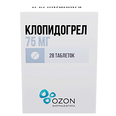 Изображение товара Клопидогрел таблетки покрыт.плен.об. 75 мг 28 шт
