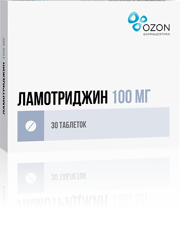 Изображение товара Ламотриджин 100 мг таблетки 30 шт Озон противосудорожное средство