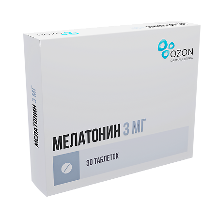 Мелатонин таблетки покрыт.плен.об. 3 мг 30 шт